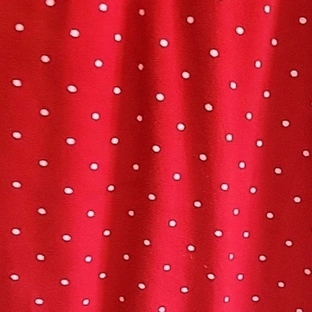 Lands End Flannel Pajama Pants Medium Red Polka Dot Casual Lounge Preppy Relaxed